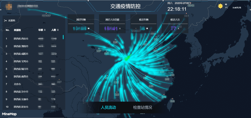 黄金城集团旗下世纪高通助力西安上线“交通疫情防控作战图”